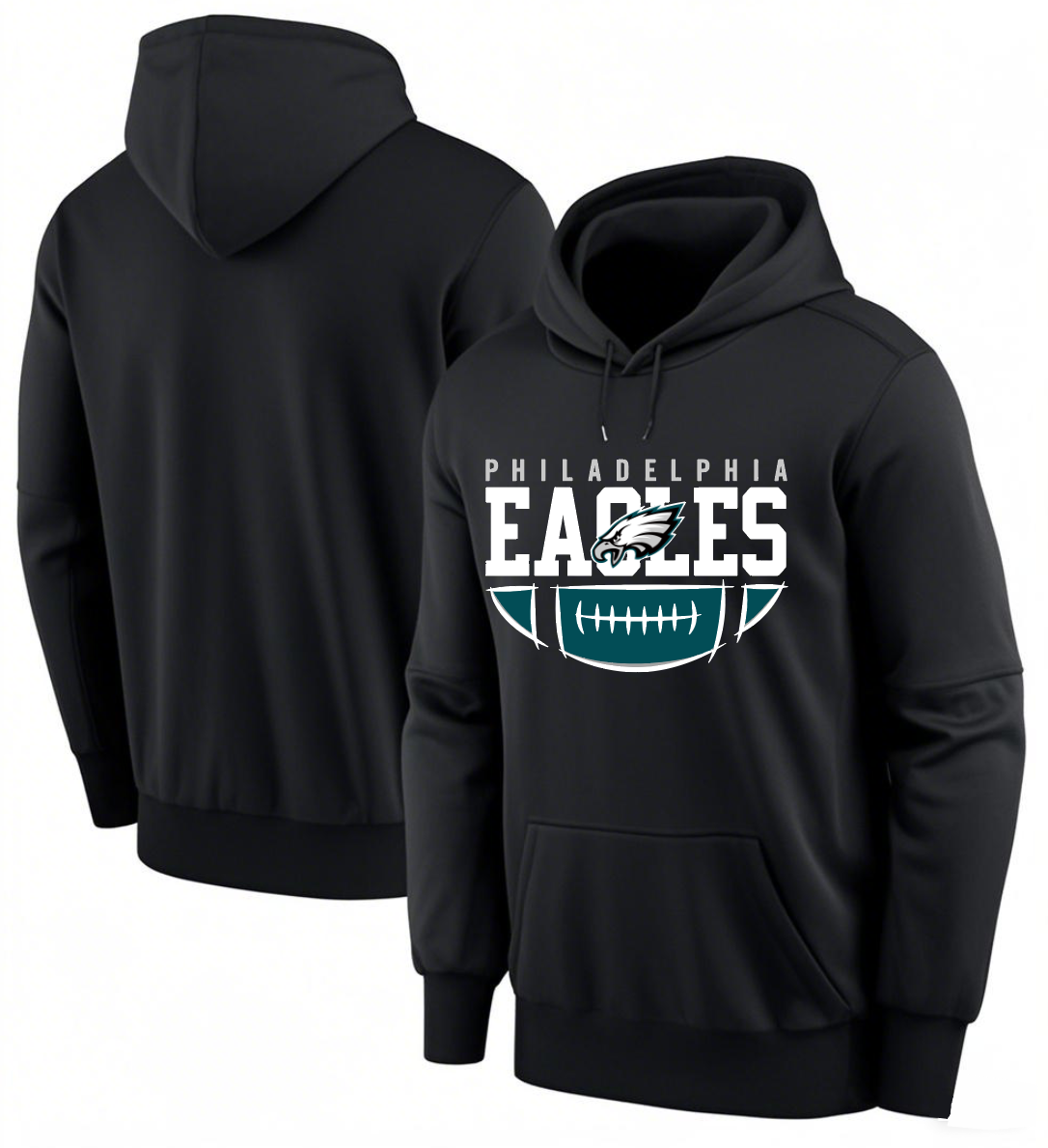 Men 2025 Philadelphia Eagles black hoodie style 15